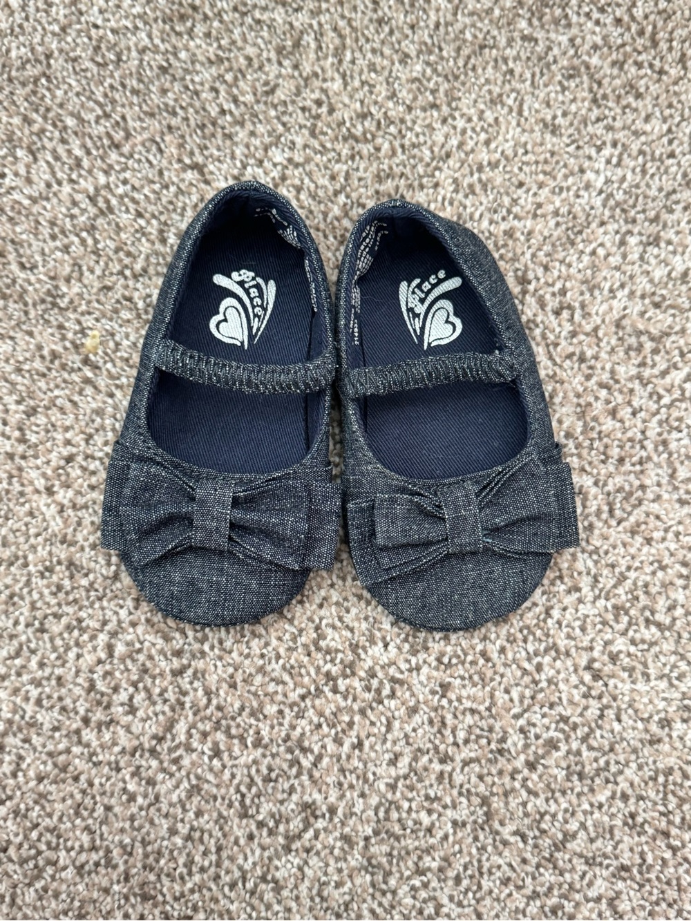 Baby 6-12 months denim crib shoes